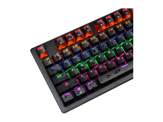 SADES Anivia K8 Gaming Keyboards Blademail Wired USB Keyboards for Pc/Mac gamers, 19 non-conflict keys, 7 colors Backlit, Metal Material
