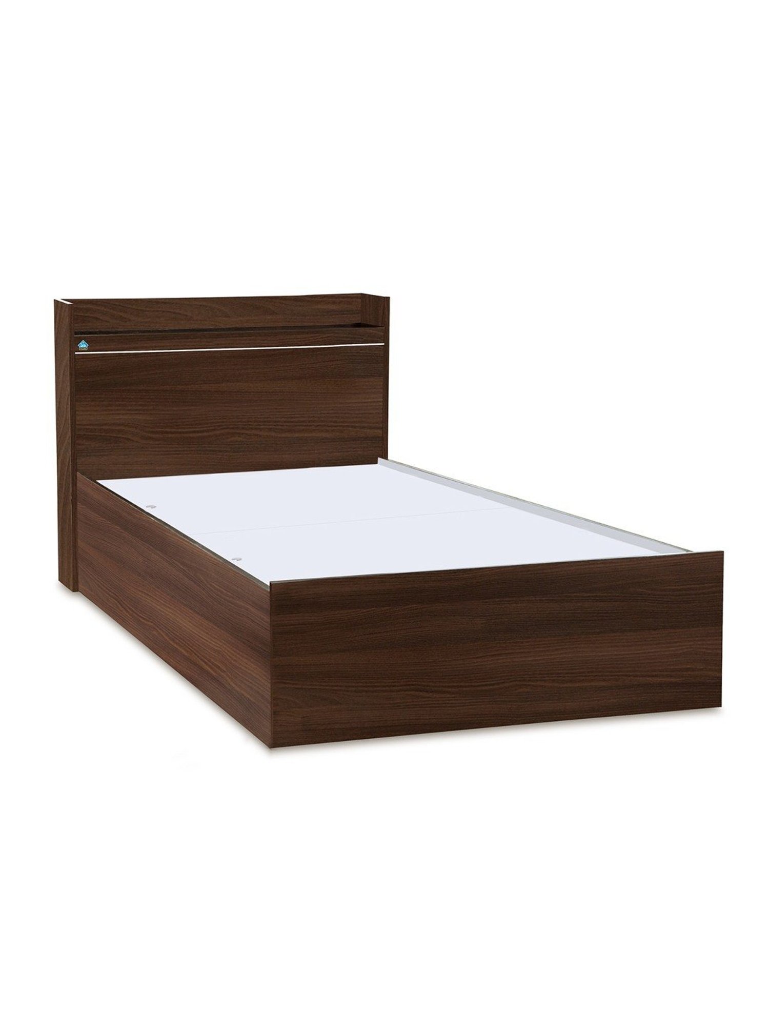 Delite Kom Cherry Acacia Dark Engineered Wood Single Box Bed