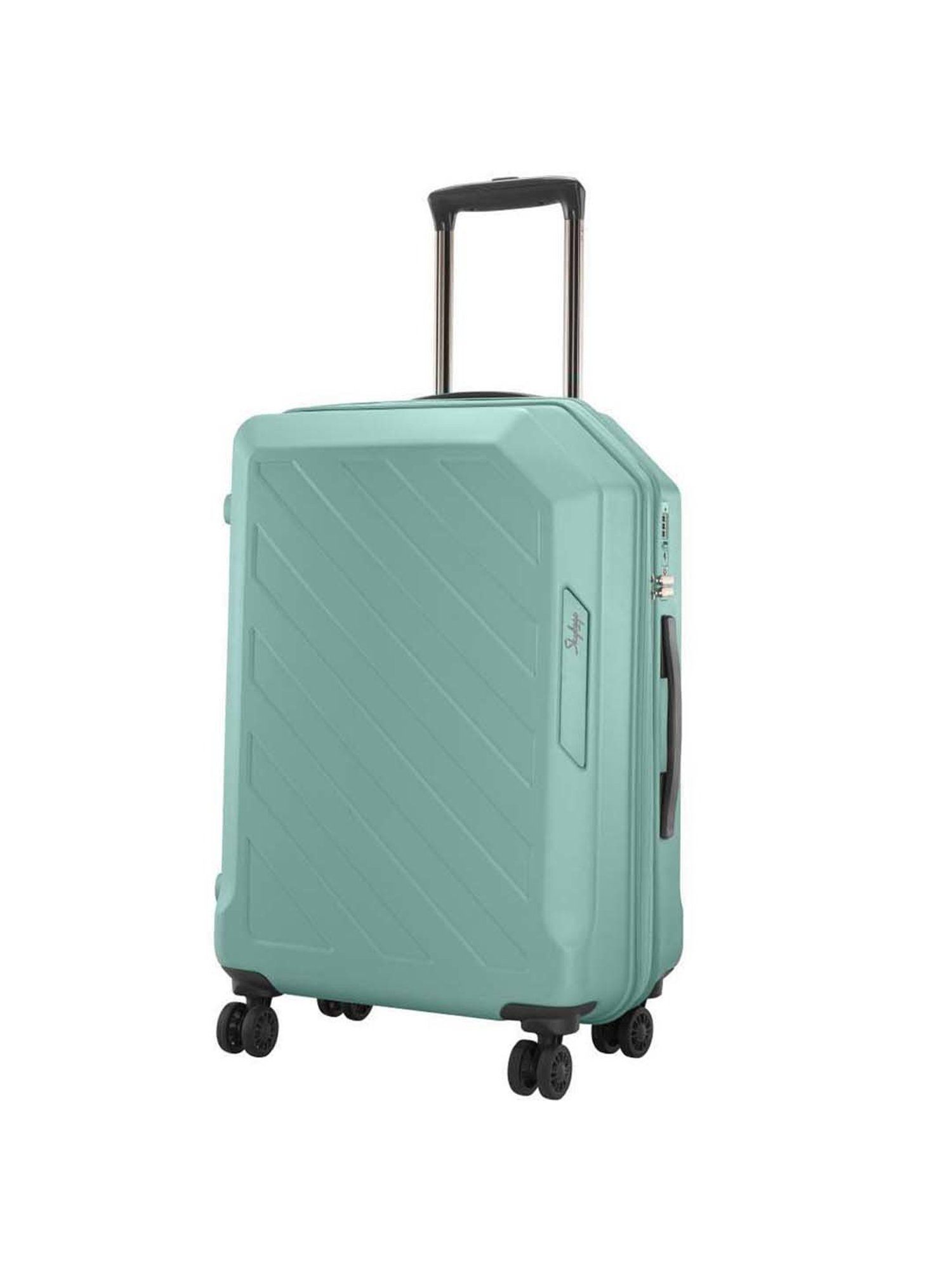 Skybags Jerrycan Green Textured Hard Small Trolley Bag - 38 cm