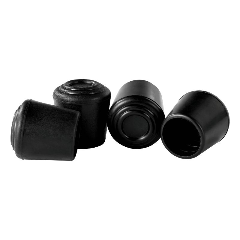 Scotch 4pk Rubber Chair Tips Black