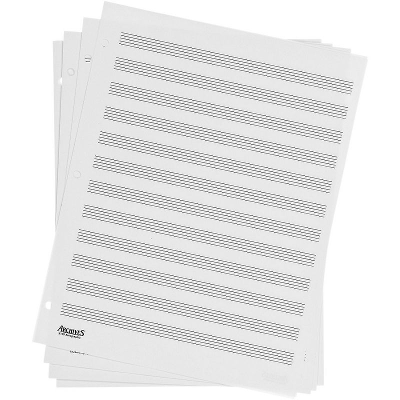 Archives Loose Leaf Manuscript Paper 12 Stave 50 Xerographic Sheets
