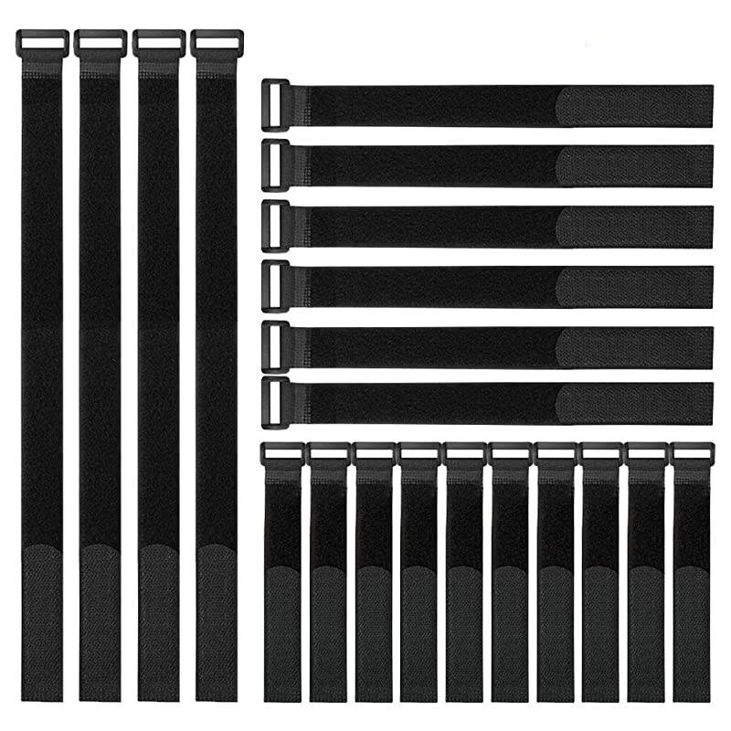 Reusable Fastening Cable Straps and Cable Ties Set 20 Pack81218 by  Adjustable MultiPurpose Hook and Loop Cord Ties to Keep Cords Organized and Tidy
