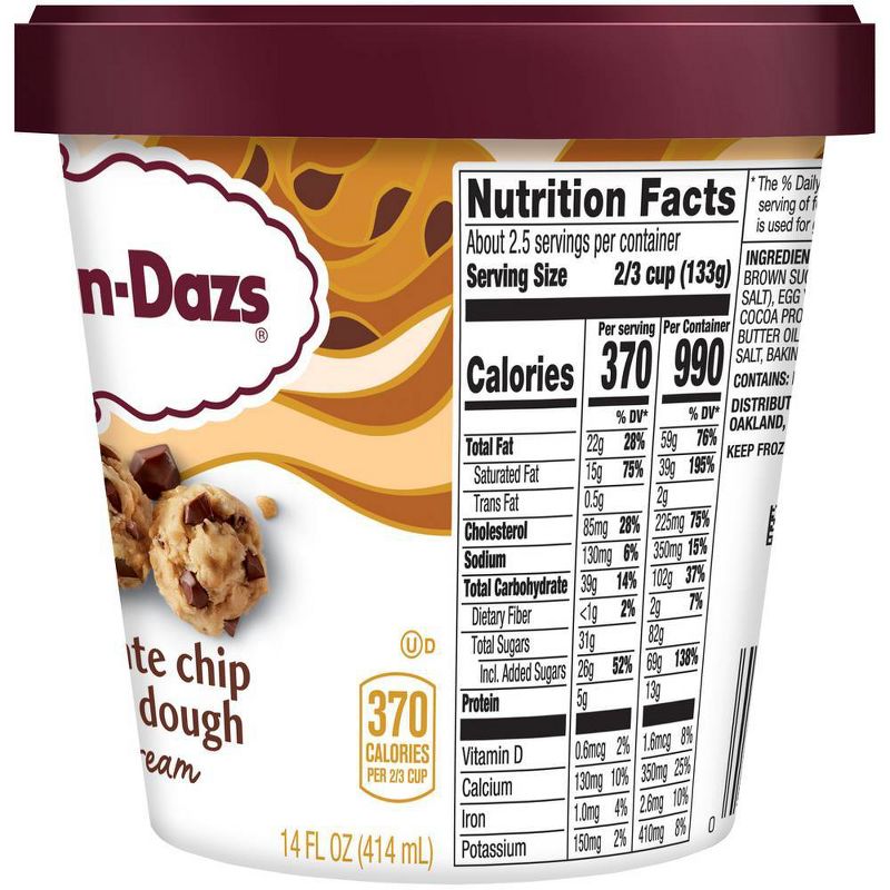 Haagen-Dazs Chocolate Chip Cookie Dough Ice Cream - 14oz