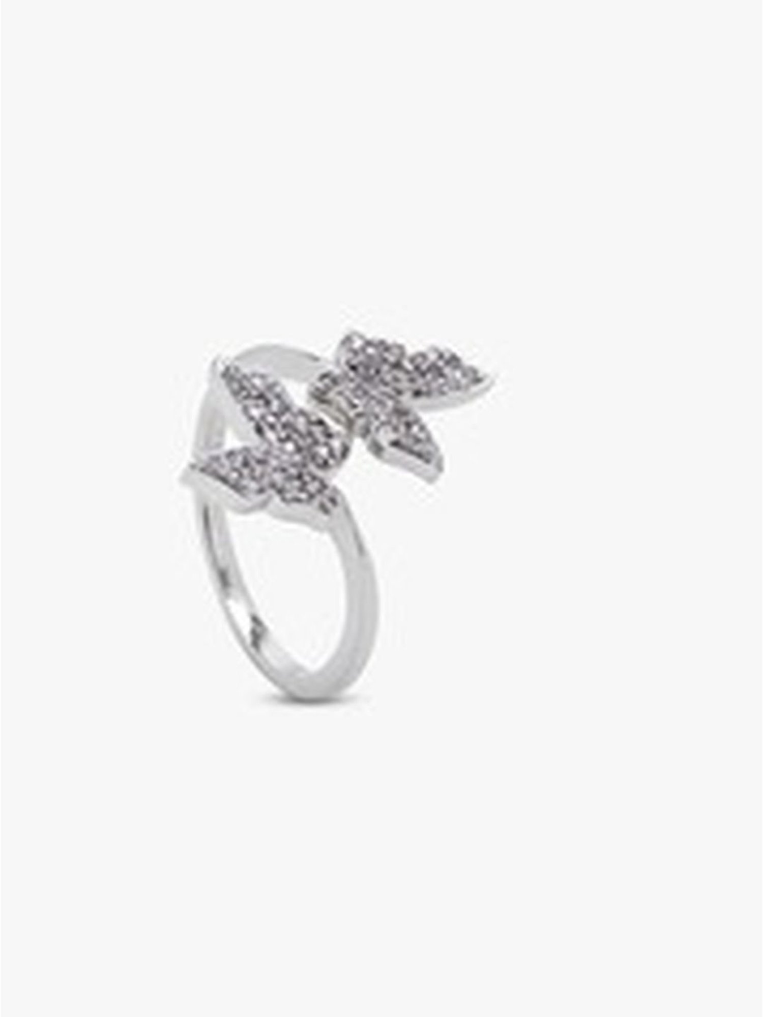 March by FableStreet 92.5 Sterling Silver Twin Butterflies Ring for Women