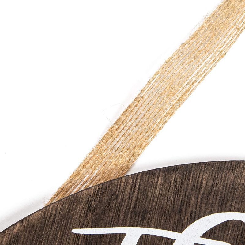 Hanging Wood Sign, This Is Our Happy Place (11.75 x 11.75 Inches)