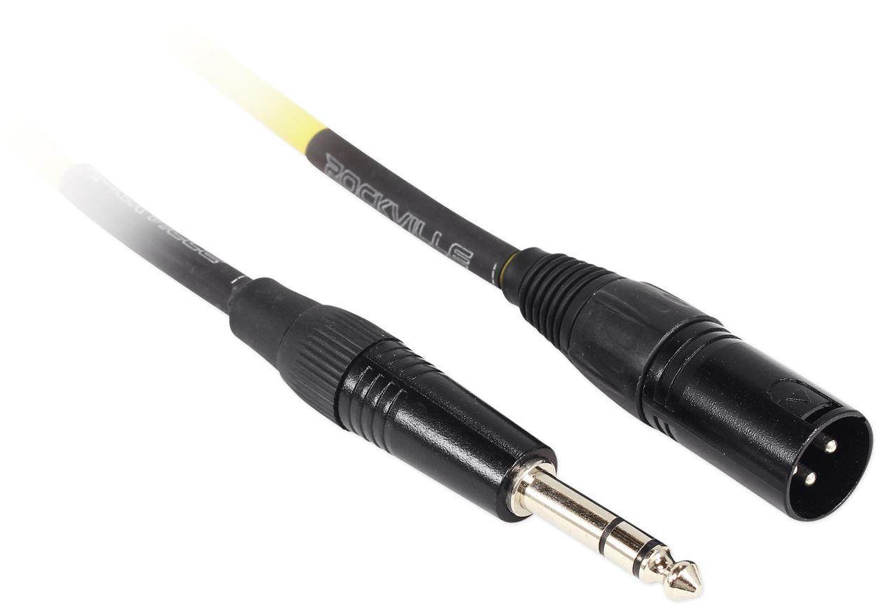 4 Rockville 6' Male REAN XLR to 1/4'' TRS Balanced Cable OFC (4 Colors)