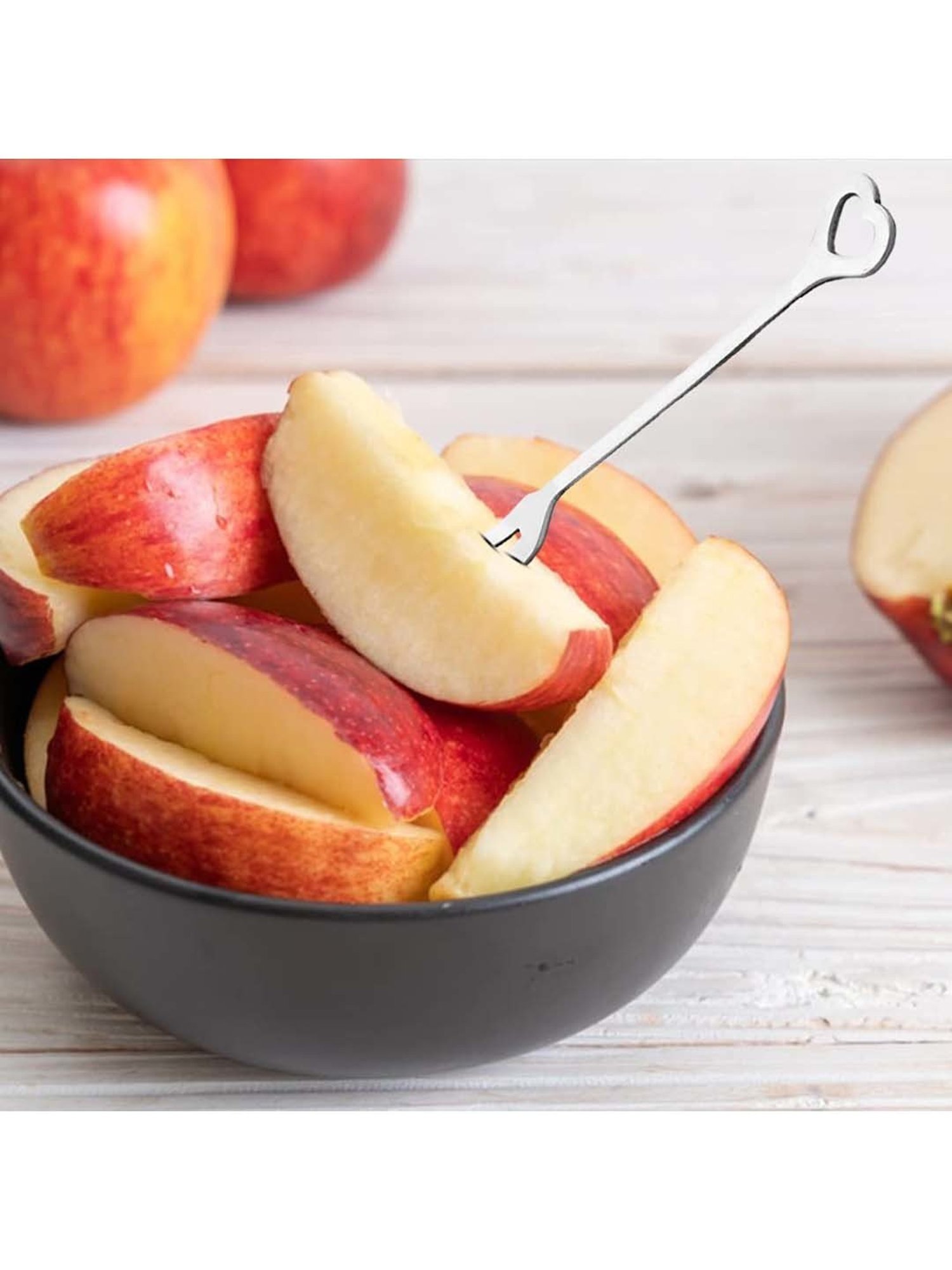 FnS Studio Silver Stainless Steel Fruit Fork - Set of 6