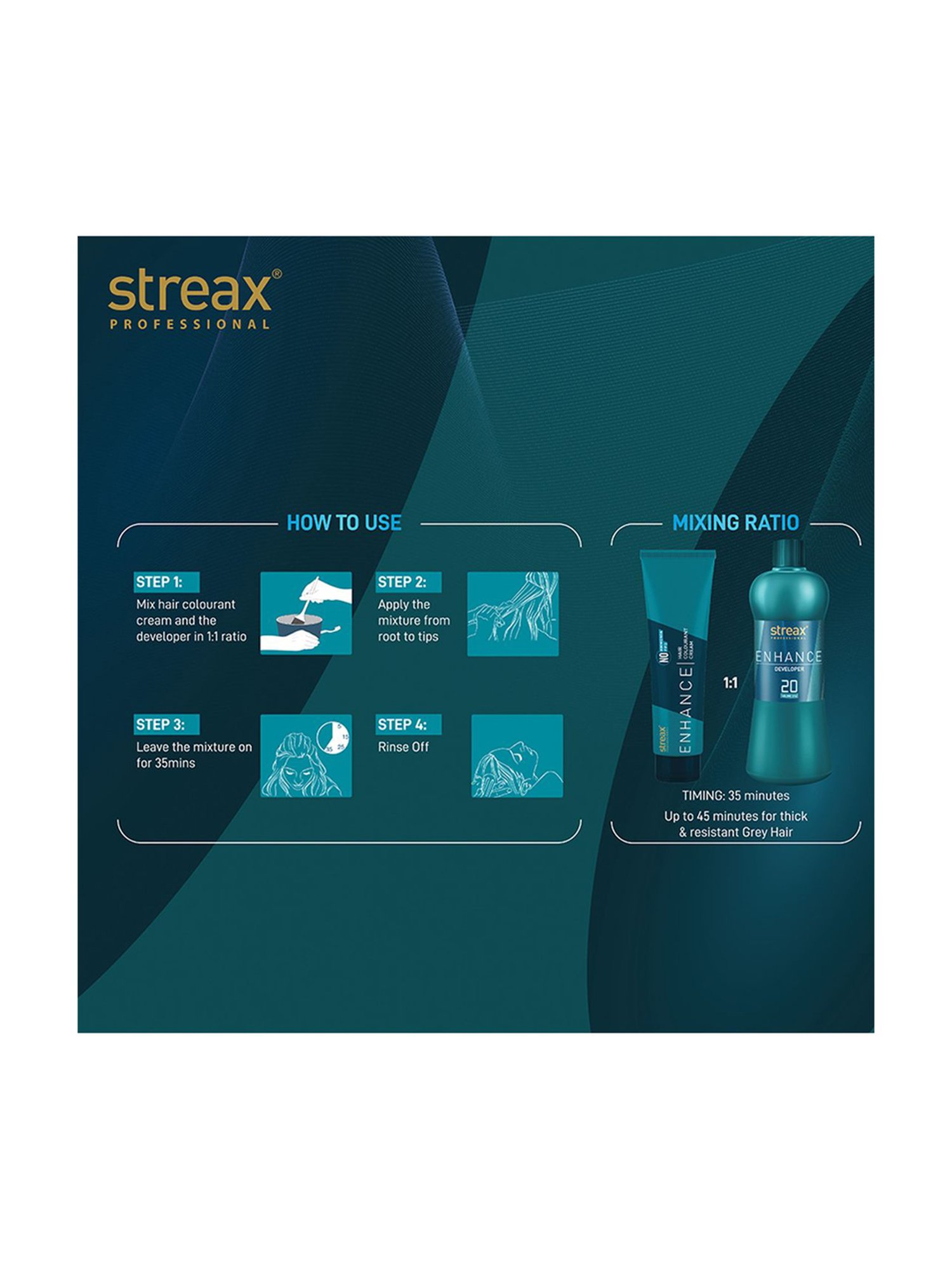 Streax Professional Enhance Hair Colourant - Burgundy 3.16 - 90 gm