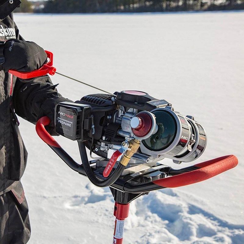 Eskimo HC40Q10 10 Inch Cutting Diameter 40cc Quantum Propane Ice Auger, Red