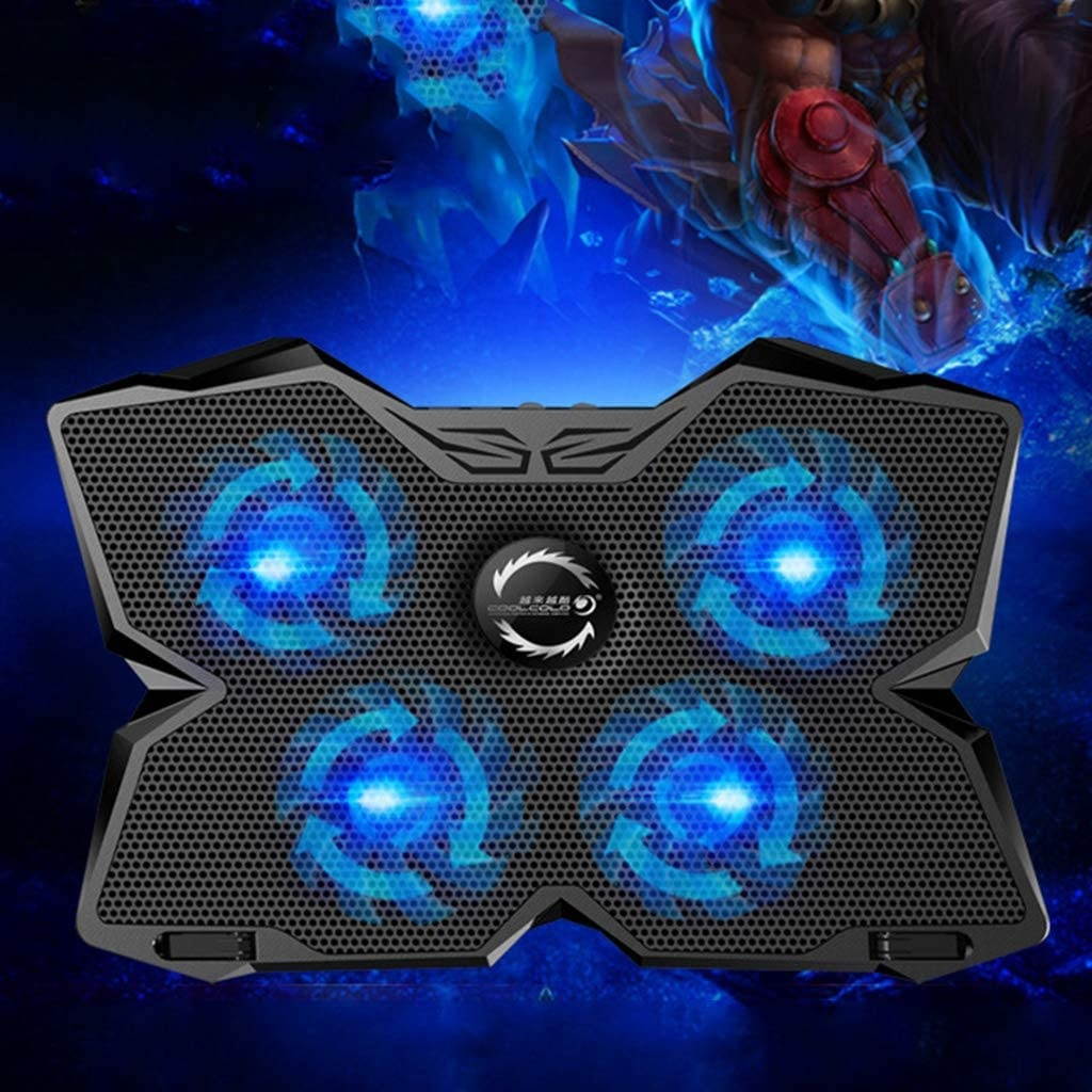 Universal Gaming Laptop Cooling Pad with 4 Fan Notebook Powerful Air Flow Cooler Laptop Cooling Fan