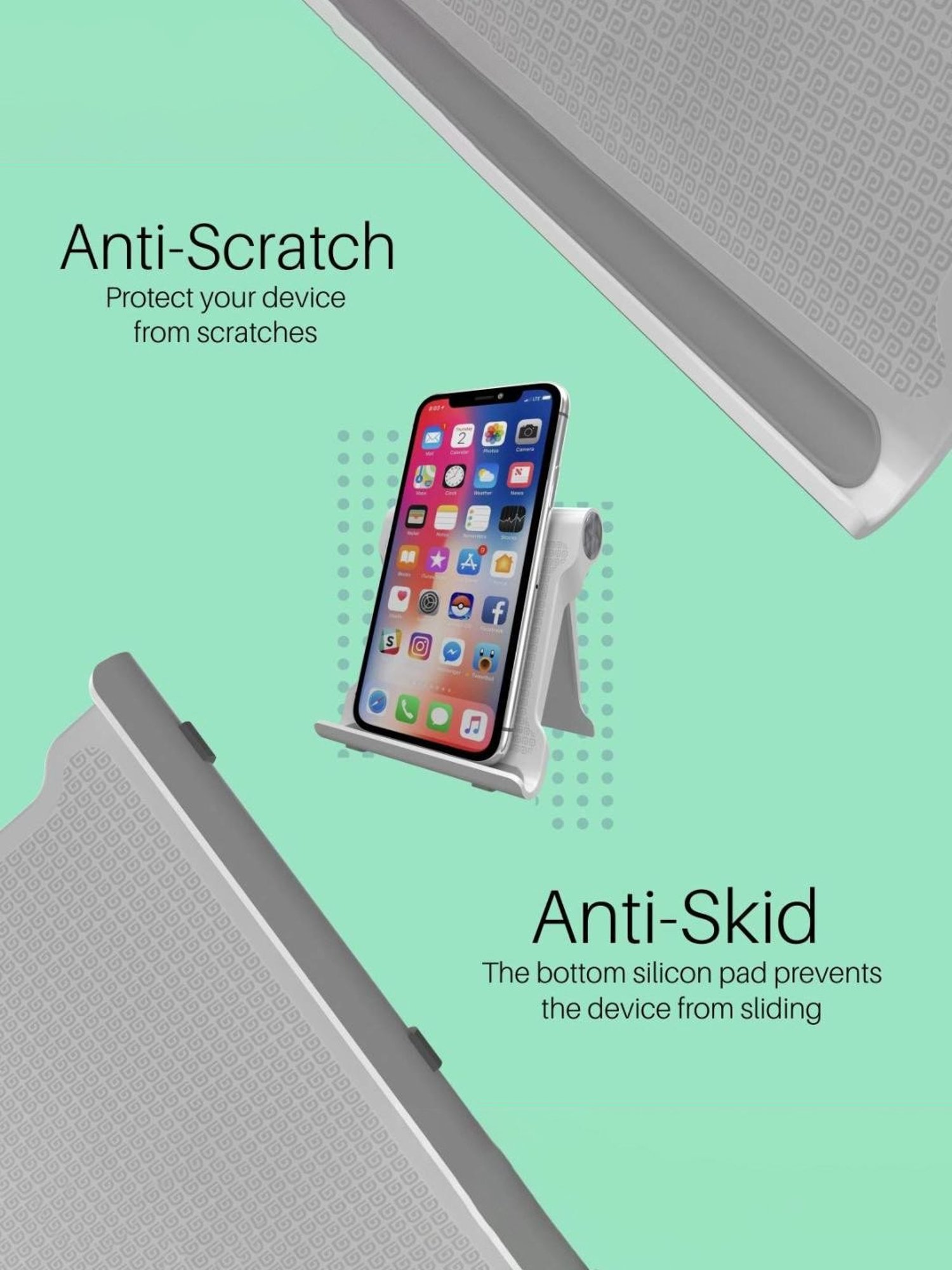 GRIPP Magic Stand Compatible for All Mobile Phones Devices (Black)