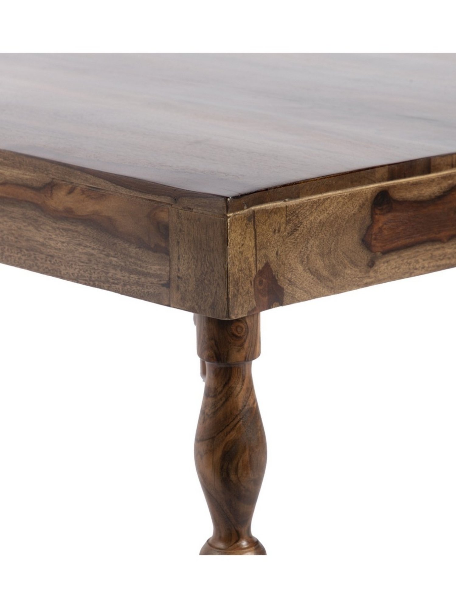 Ikiriya Sydney Brown Wood Coffee Table for Living Room Teak Finish