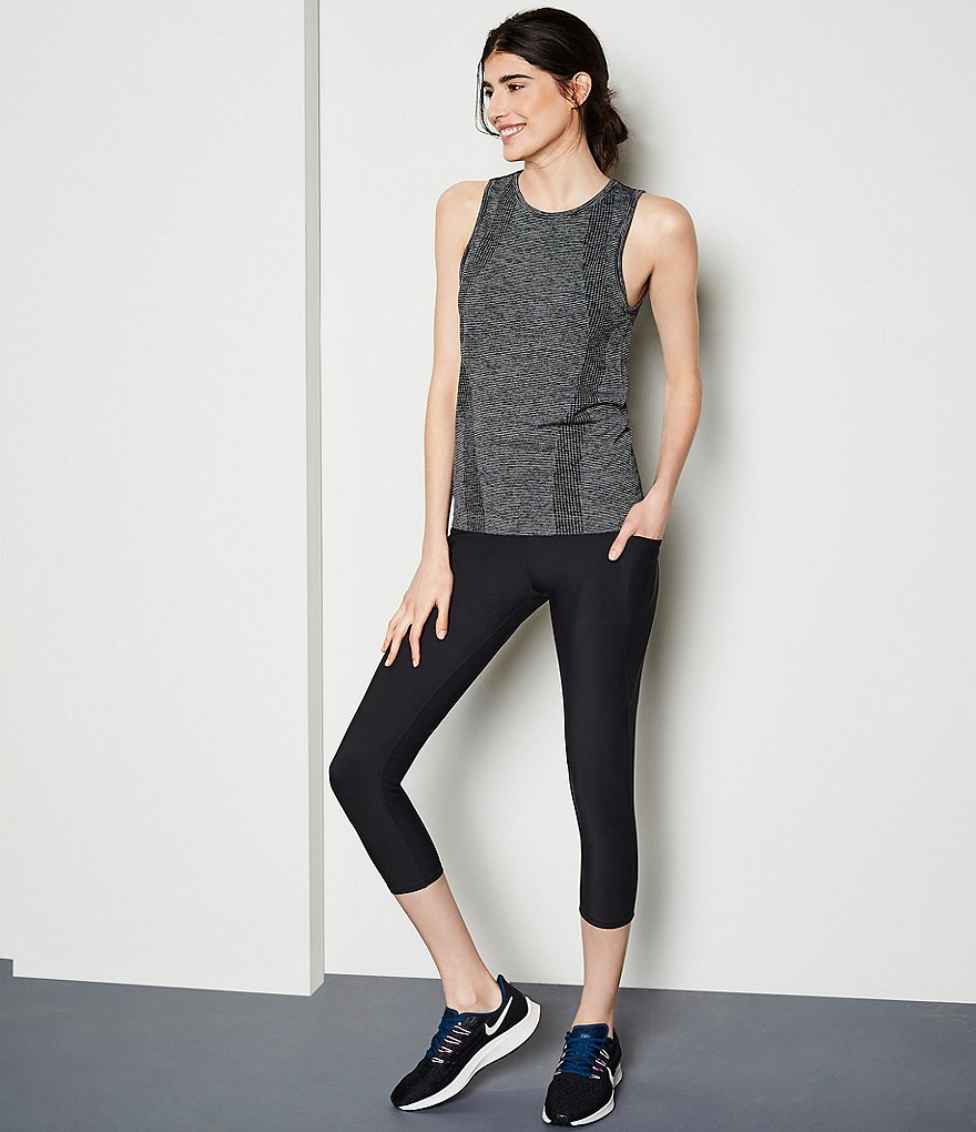 Kinesis Mid Rise Moisture Wicking Side Pocket Crop Leggings
