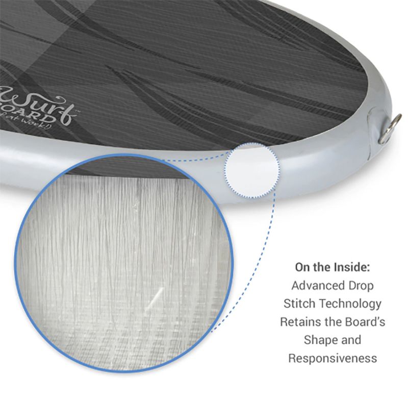 JumpSport Medium Wurf Board Fully Adjustable Air-Spring Office Standing Desk Anti-Fatigue Mat, Maui Ocean Blue