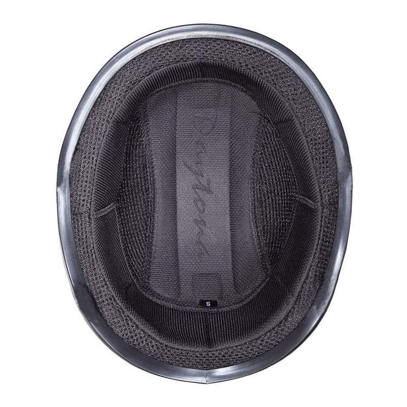 Daytona Helmets D6-DS-S Secure Slim Protective Motorcycle Half Helmet Designed Skull Cap with Adjustable Chin Strap, Head Wrap, and Drawstring Bag