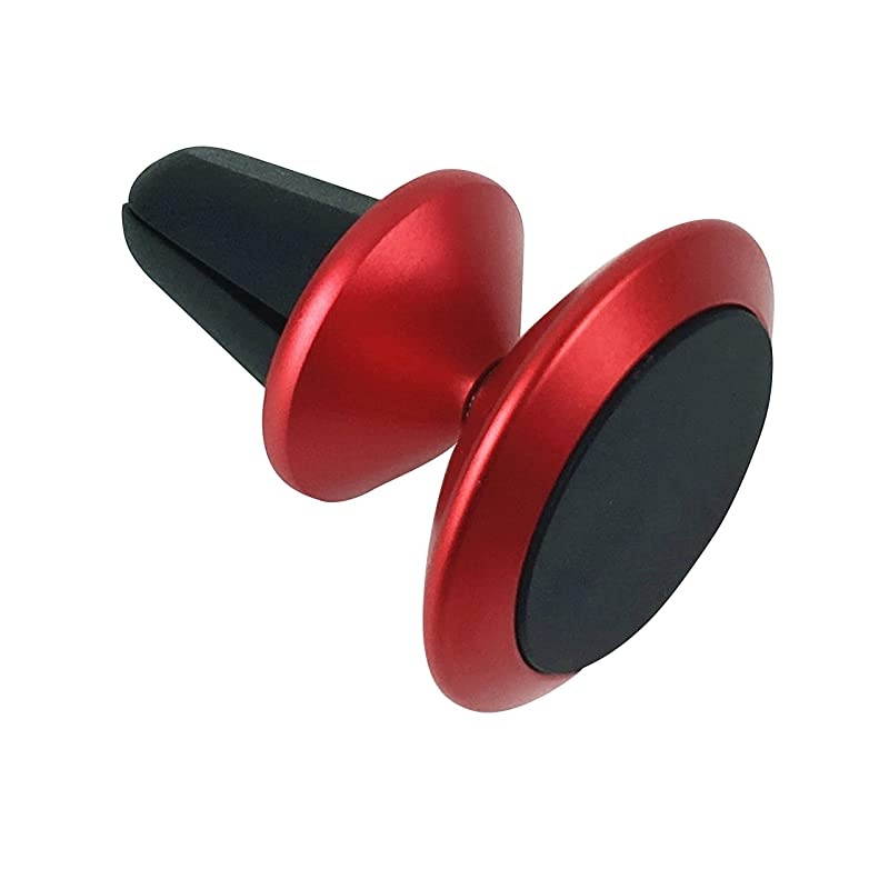 Car Mount Radar Shape DesignAluminum Alloy 360&deg; Rotation Air Vent Cell Phone Holder Car Cradle Mount Compatible for Cell Phones and Mini Tablets Red