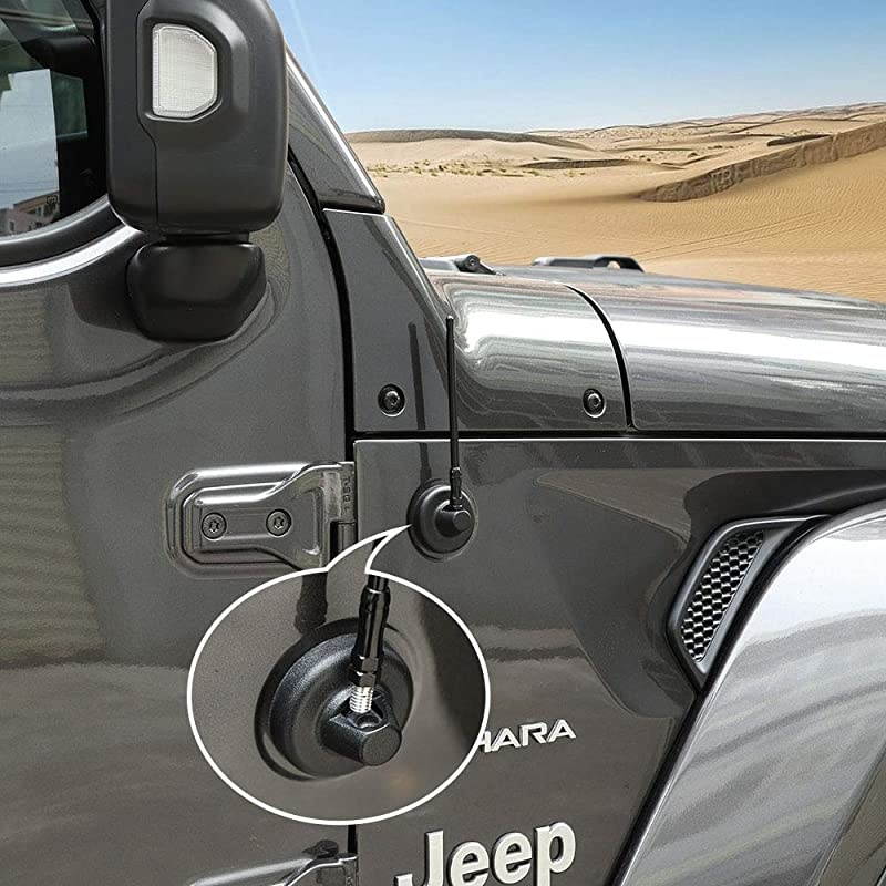 Radio Antenna for Jeep Wrangler 7-inch Flexible Metal Car Radio Antenna for 2007 to 2020 Jeep Wrangler JK JKU JL JLU Sahara Rubicon 2 4 Door Gladiator