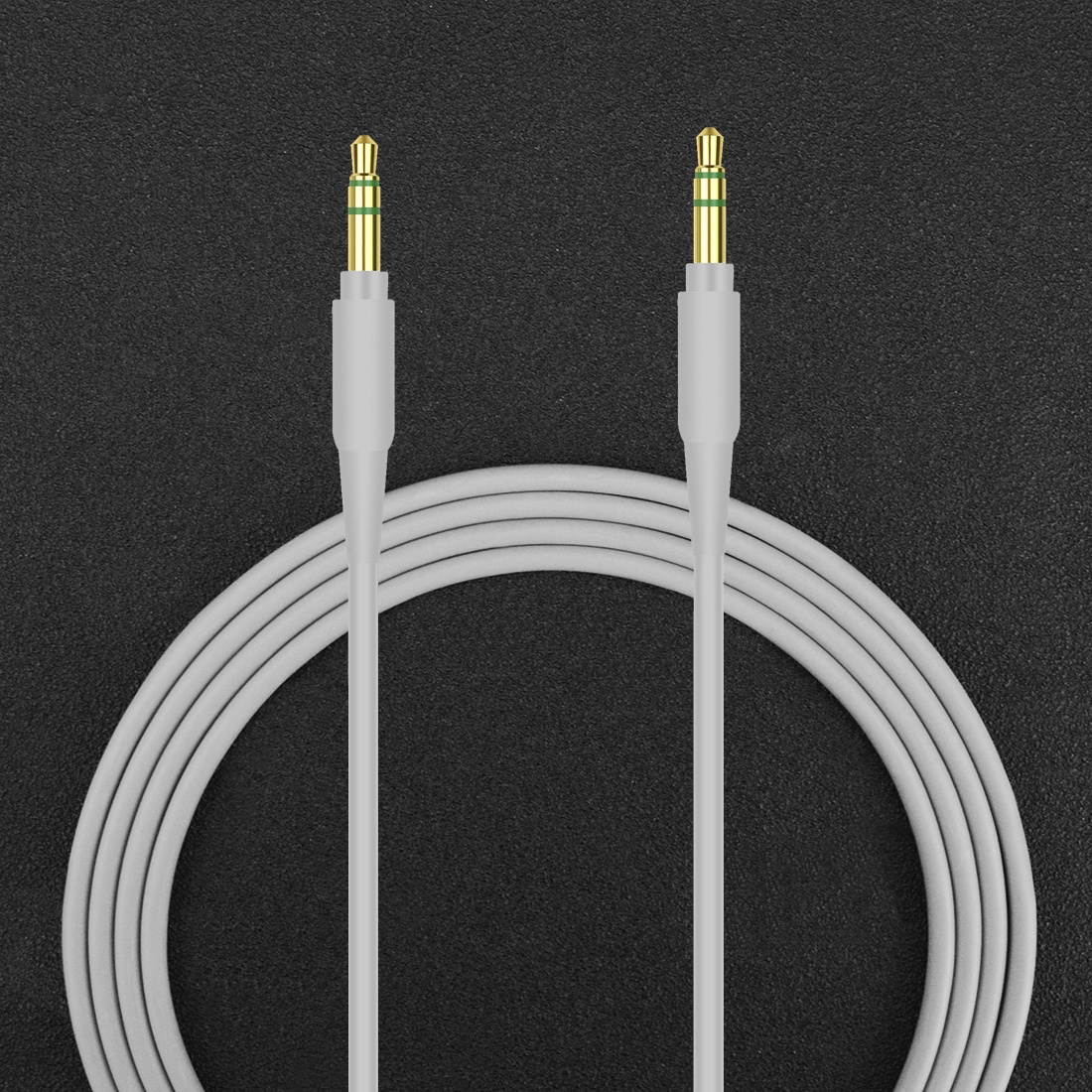 Geekria QuickFit Audio Cable Compatible with Skullcandy HESH, HESH2, HESH3, Grind, VENUE, Crusher, Crusher Wireless, Crusher EVO Headphones Cable, 3.5mm AUX Replacement Stereo Cord (Gray 5.6FT)