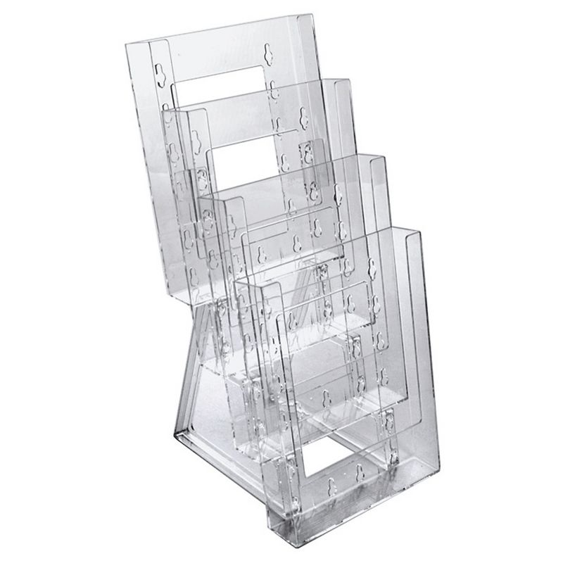 Azar Four-tier Modular Bifold Brochure Holder 2ct