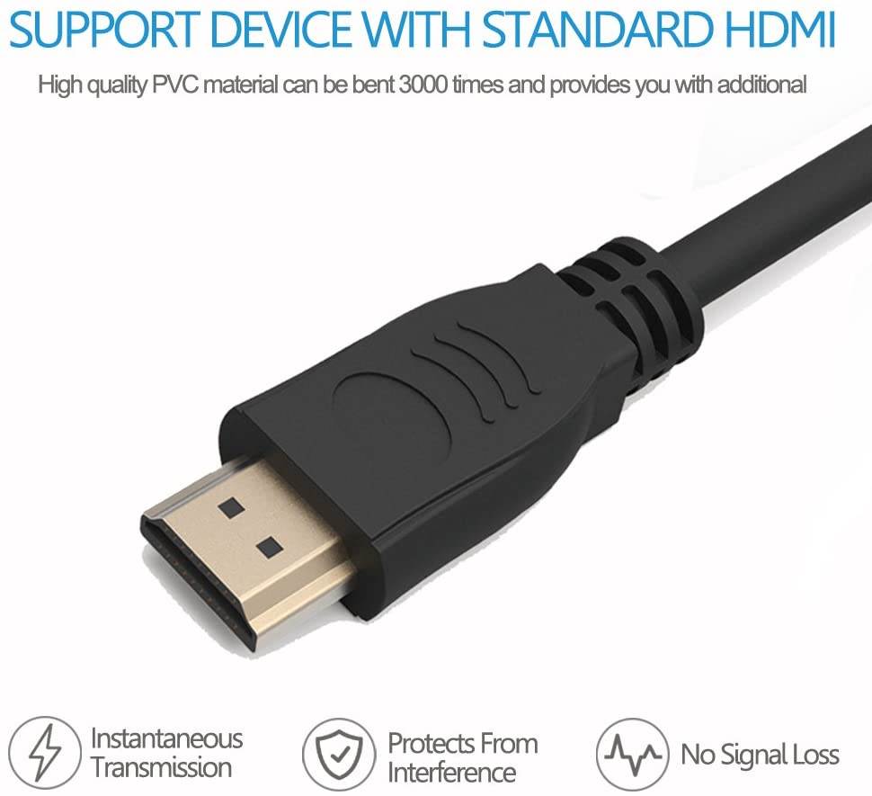 PORTHOLIC Wii to HDMI Converter 1080P with 5ft High Speed HDMI Cable Wii2 HDMI Adapter Output Video&Audio with 3.5mm Jack Audio, Support All Wii Display 720P, NTSC, Compatible with Full HD Devic
