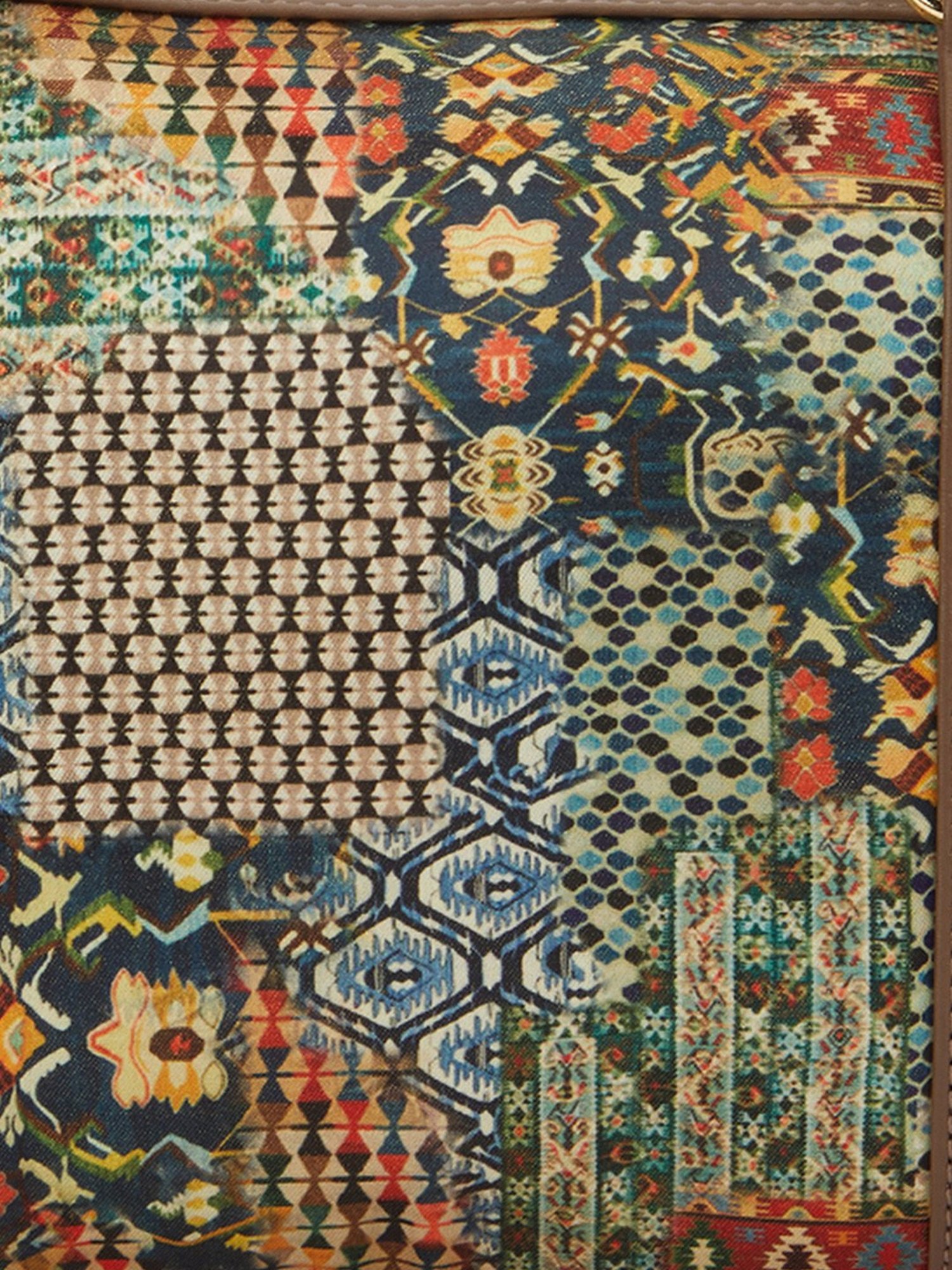 Glo By Globus Multi Ethnic Motifs Printed Medium Duffle Bag