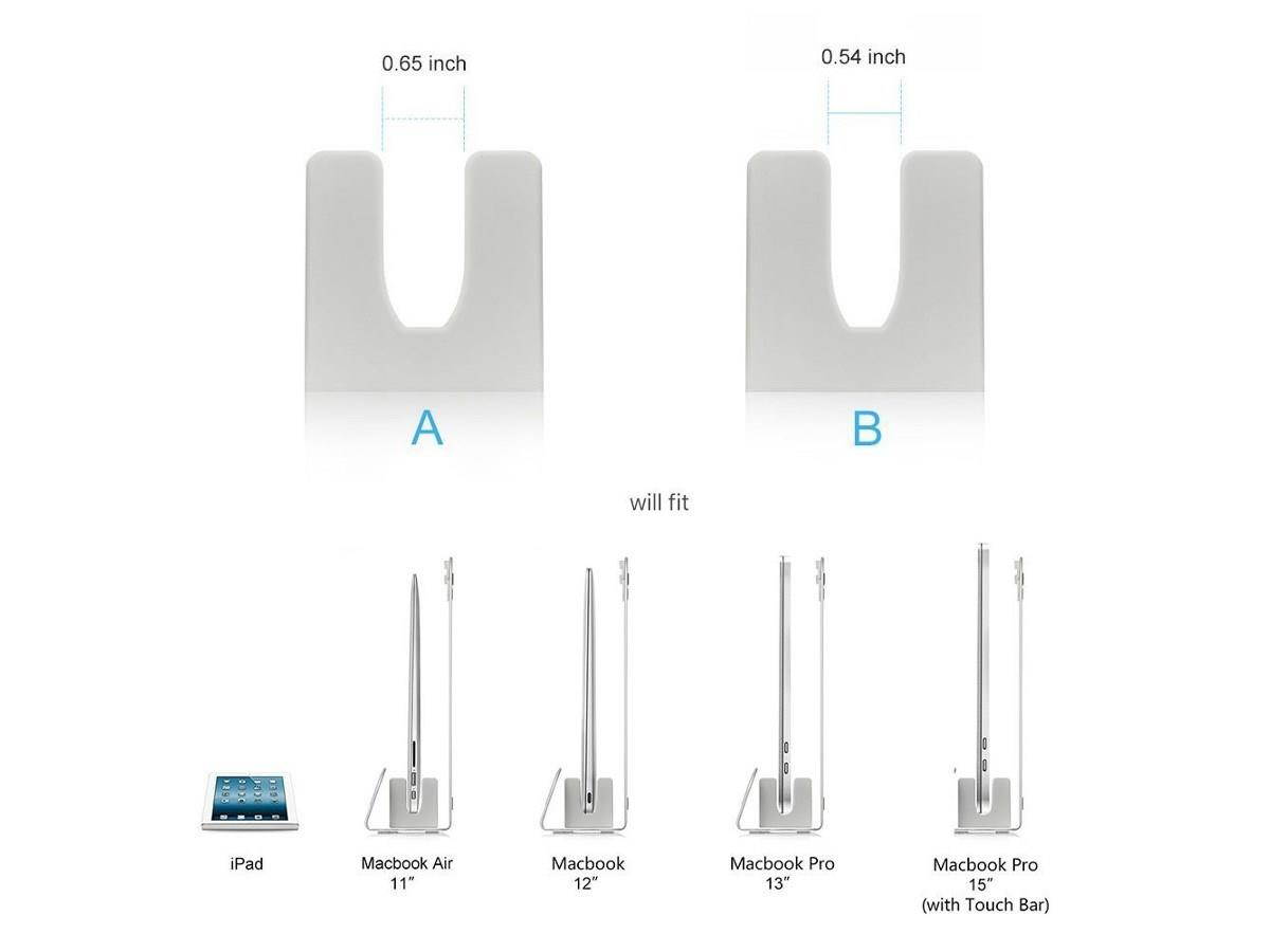 Baseltek Aluminum Laptop Elevator Cooling Platform Stand for Macbook Air Pro and iPad