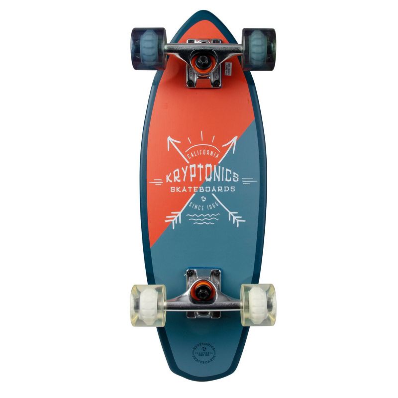 Kryptonics 23" Mini Fat Arrowheads Cruiser Skateboard - Orange