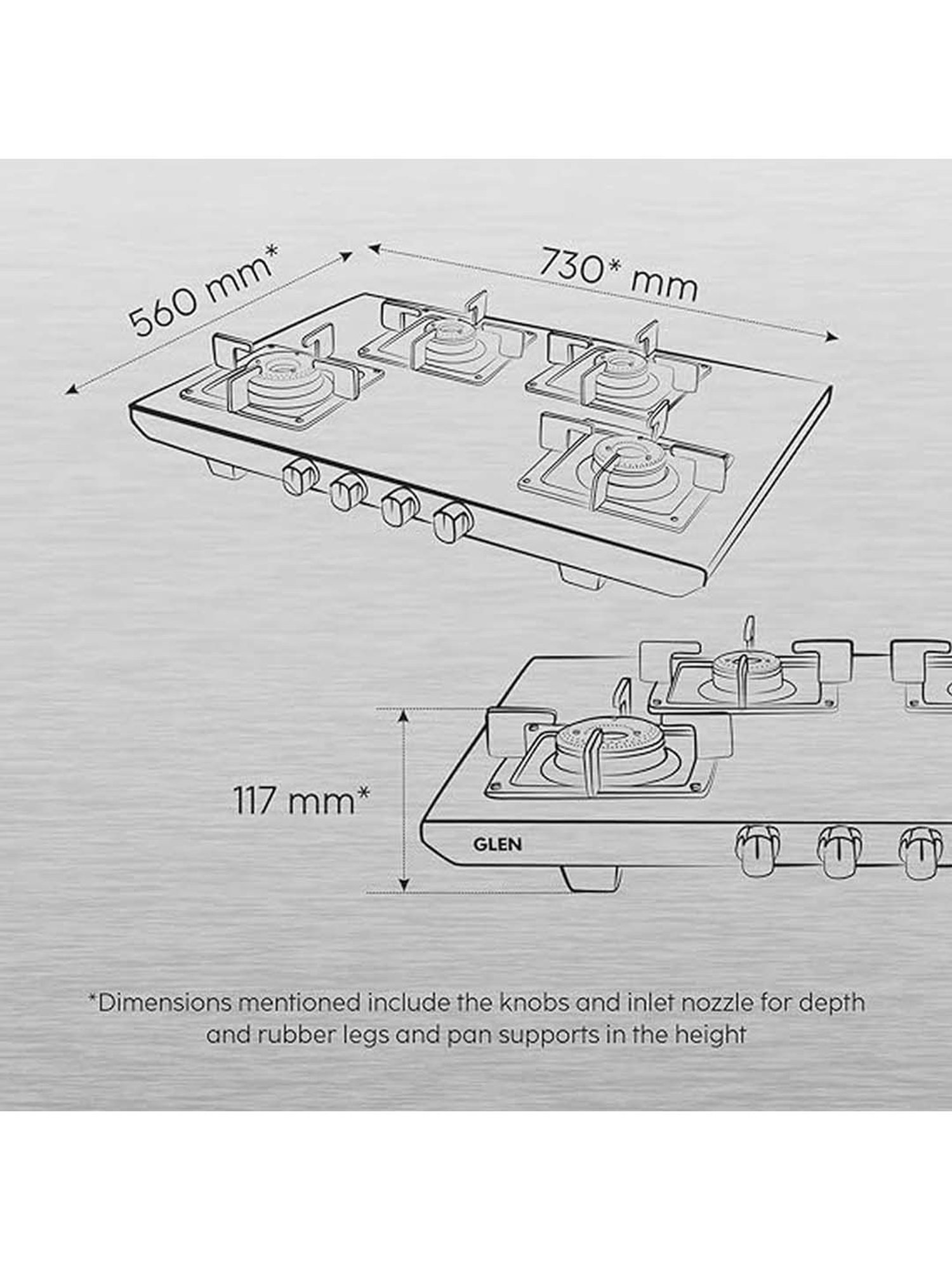 Glen LPG Gas Stoves with 3 Burner