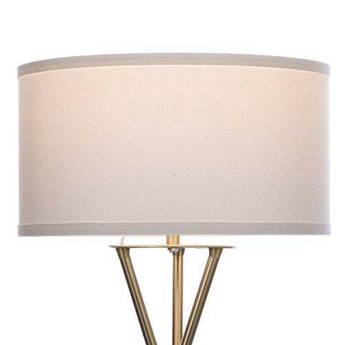 Brightech Jaxon LED Tripod Floor Lamp &ndash; Mid Century Modern with Contemporary Innovation &ndash; Soft Ambient Lighting Tall Standing Easel Survey Lamp for Bedroom, Den, Family or Living Room or Office &ndash;Brass