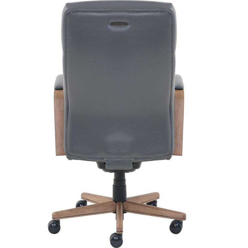 La-Z-Boy Landon Premium Bonded Leather Executive Chair, Gray 60028