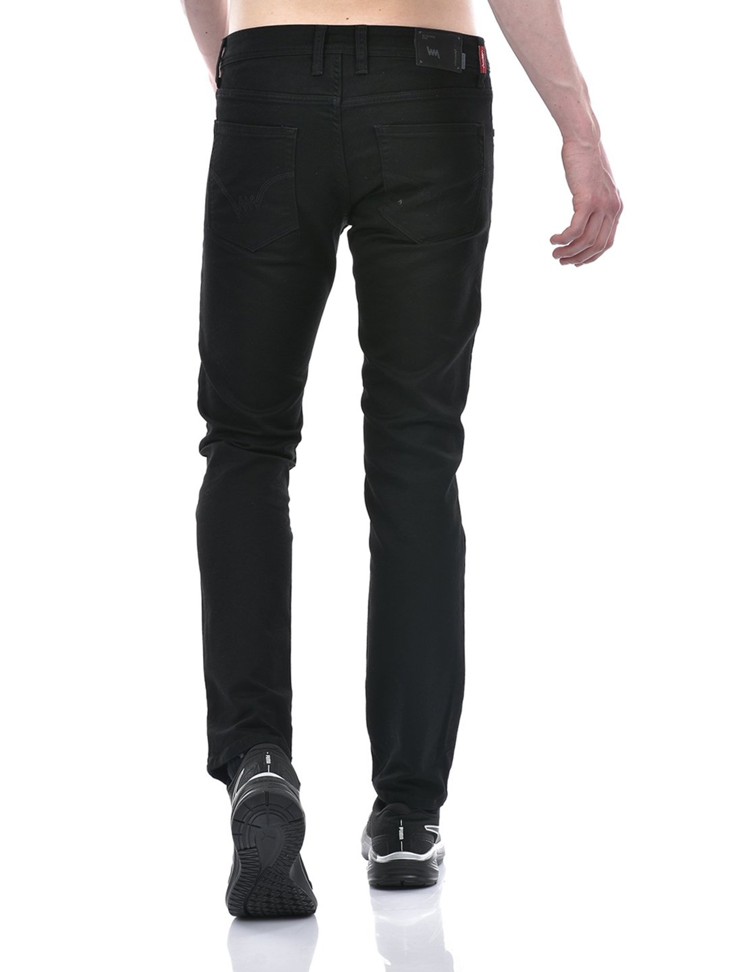 Lawman Pg3 Black Slim Fit Lightly Washed Jeans
