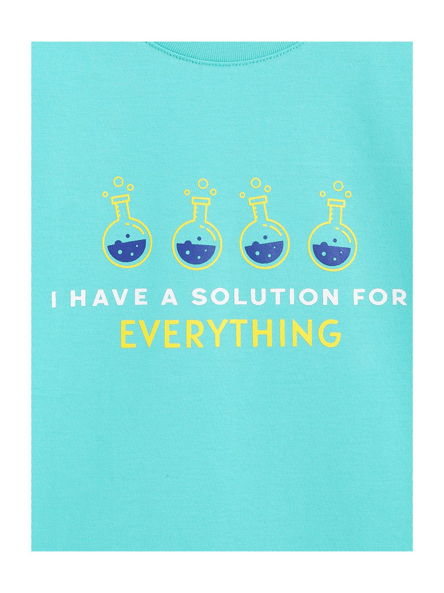 Campana Kids Turquoise Printed T-Shirt