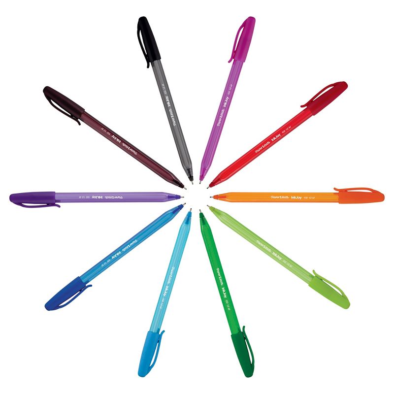 18pk Ballpoint Pens Capped InkJoy 100ST 1.0mm Multicolored - PaperMate