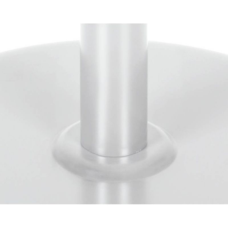 30" Via Cafe High Round Platter Base Bar Height Table Gray/Chrome - Regency