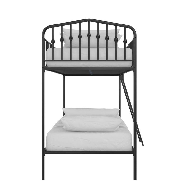 Twin/Twin Kids' Bushwick Metal Bunk Bed Black - Novogratz