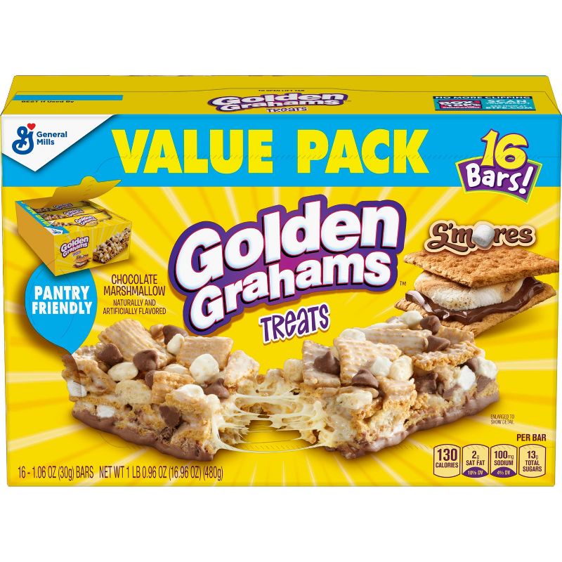 Golden Grahams S'mores Chocolate Marshmallow Biscuit Bars - 16ct