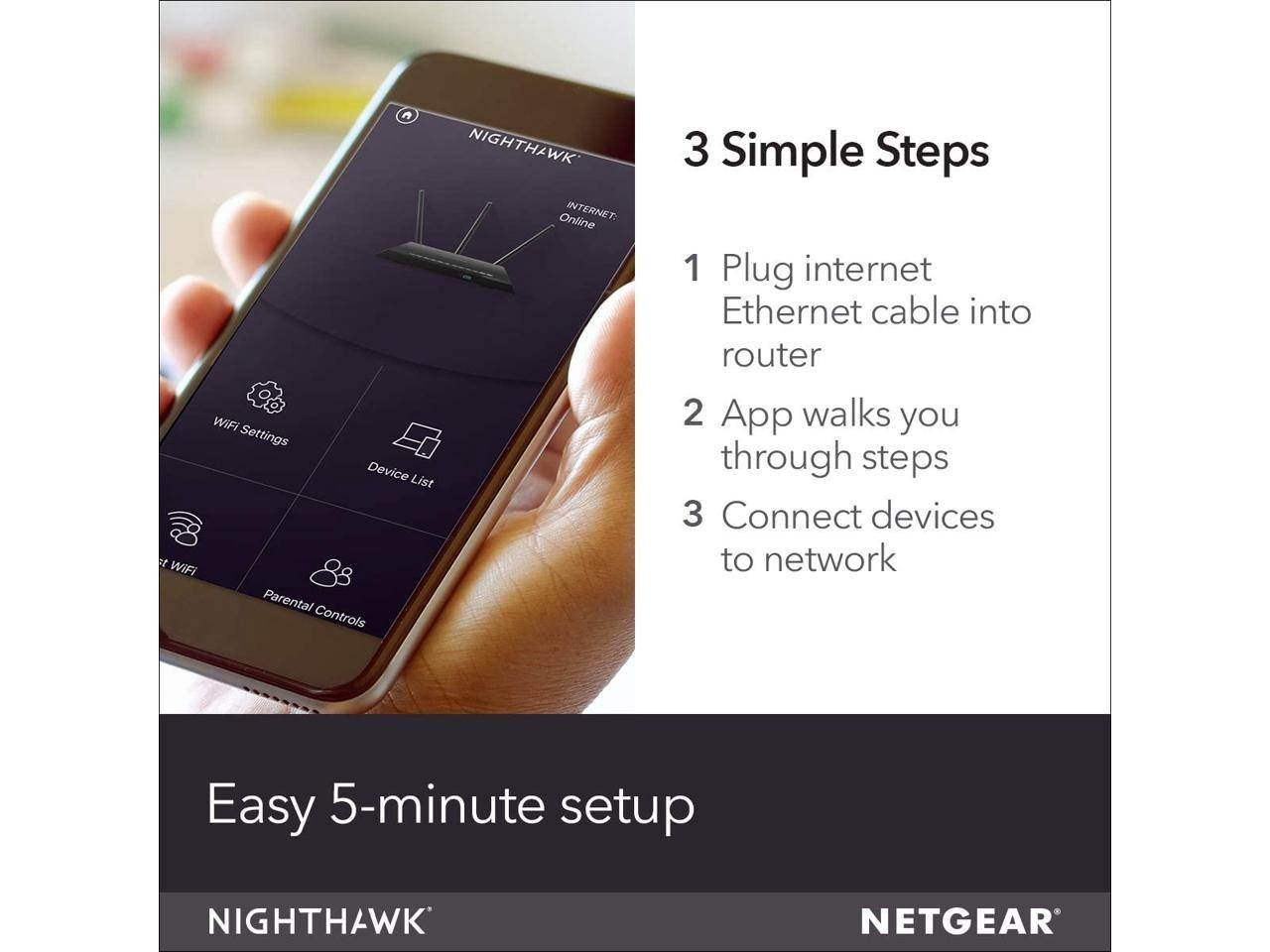 NETGEAR Nighthawk X6 Smart Wi-Fi Router (R8000) - AC3200 Tri-band Wireless Speed (Up to 3200 Mbps) | Up to 3500 Sq Ft Coverage & 50 Devices | 4 x 1G Ethernet and 2 USB ports | Armor Security