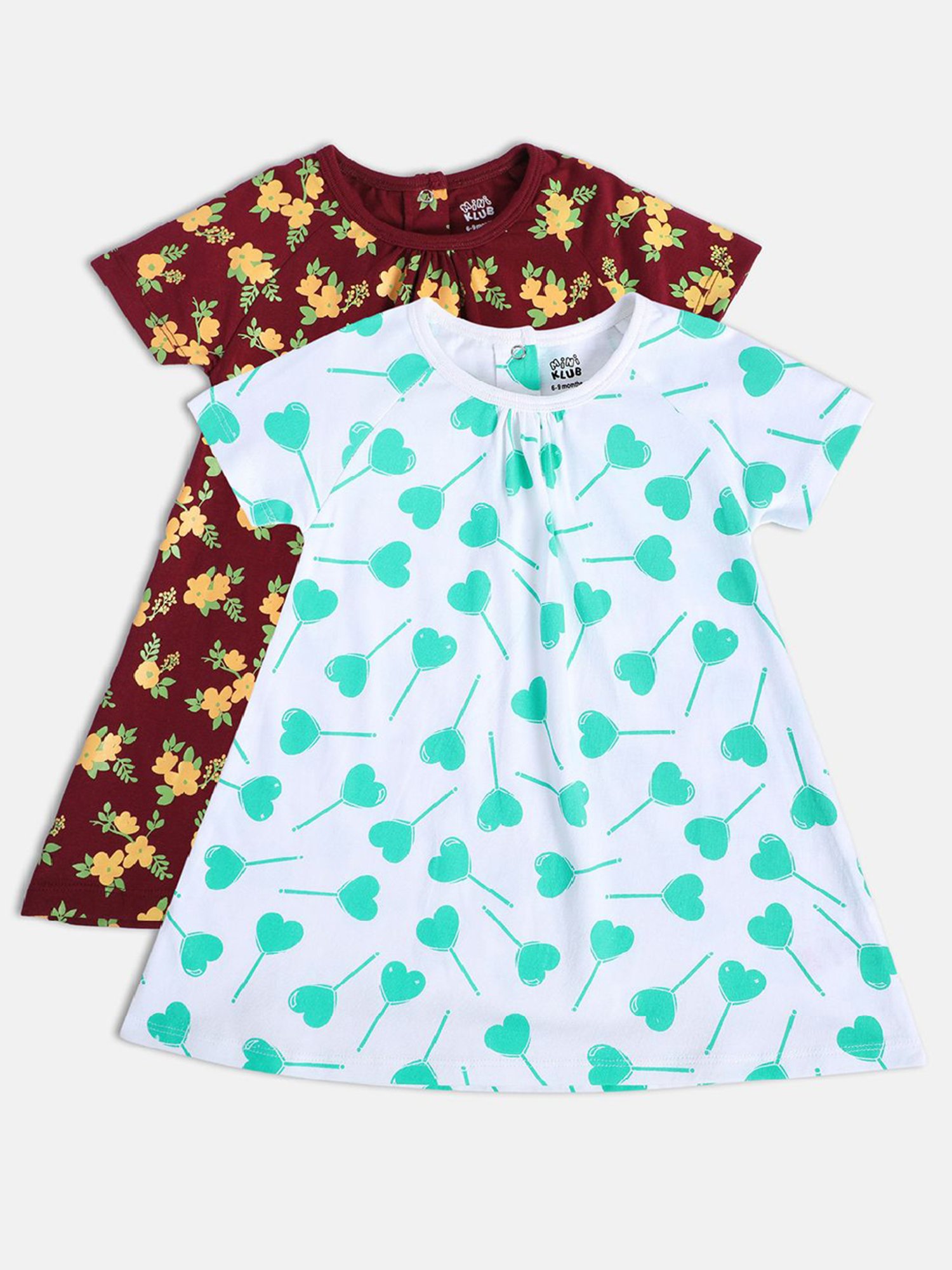 Nauti Nati Kids Blue Embroidered Dress