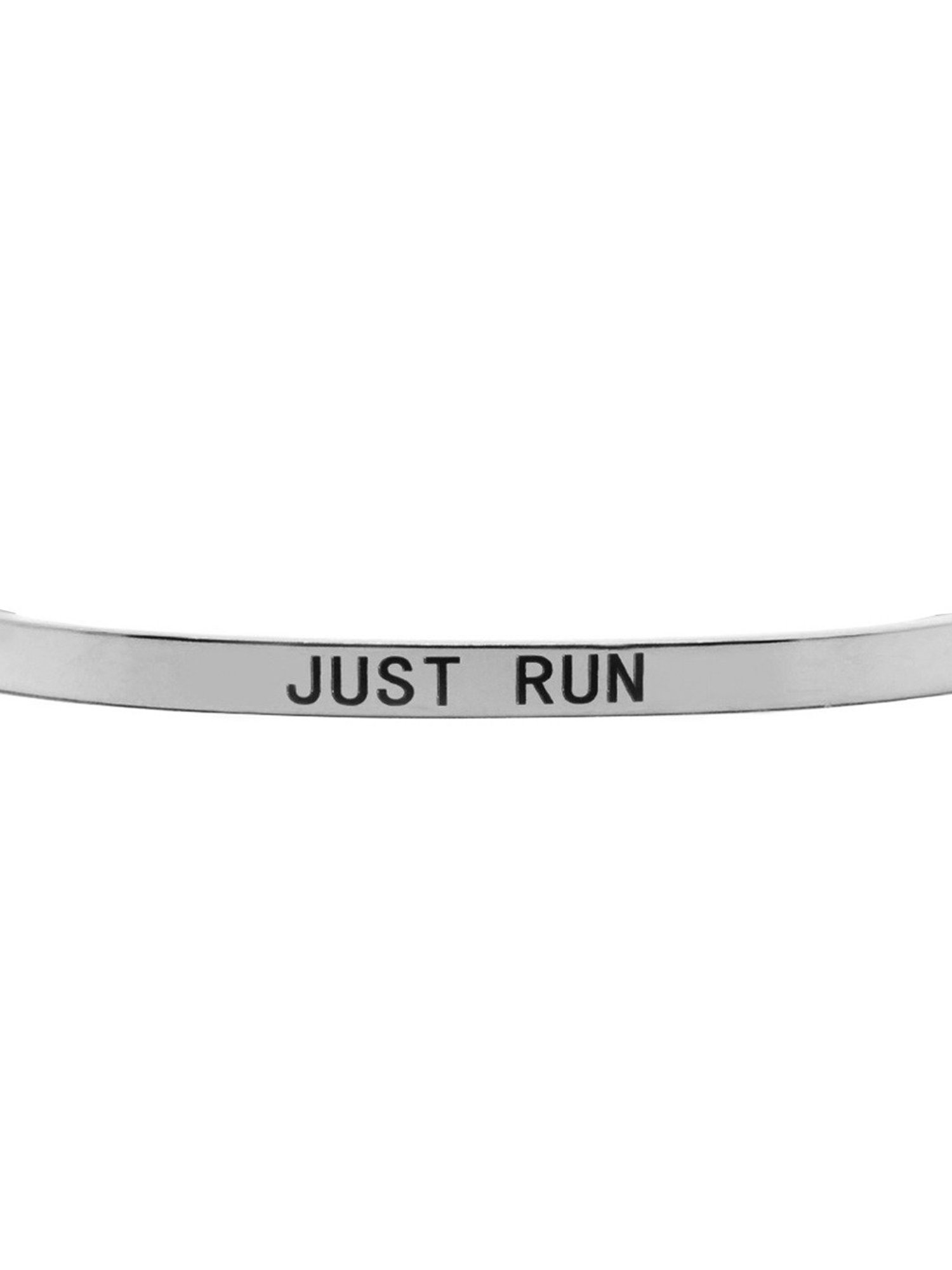 Joker & Witch Silver Just Run Mantra Flexible fit Bracelet