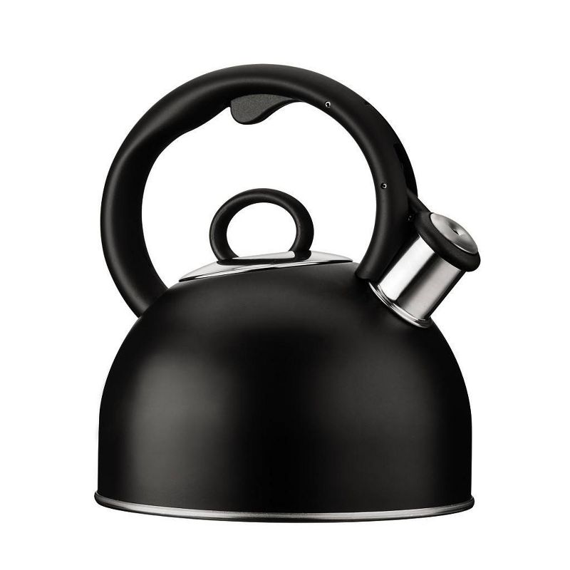 Mr. Coffee 2 Quart Stainless Steel Whistling Tea Kettle with Nylon Handle