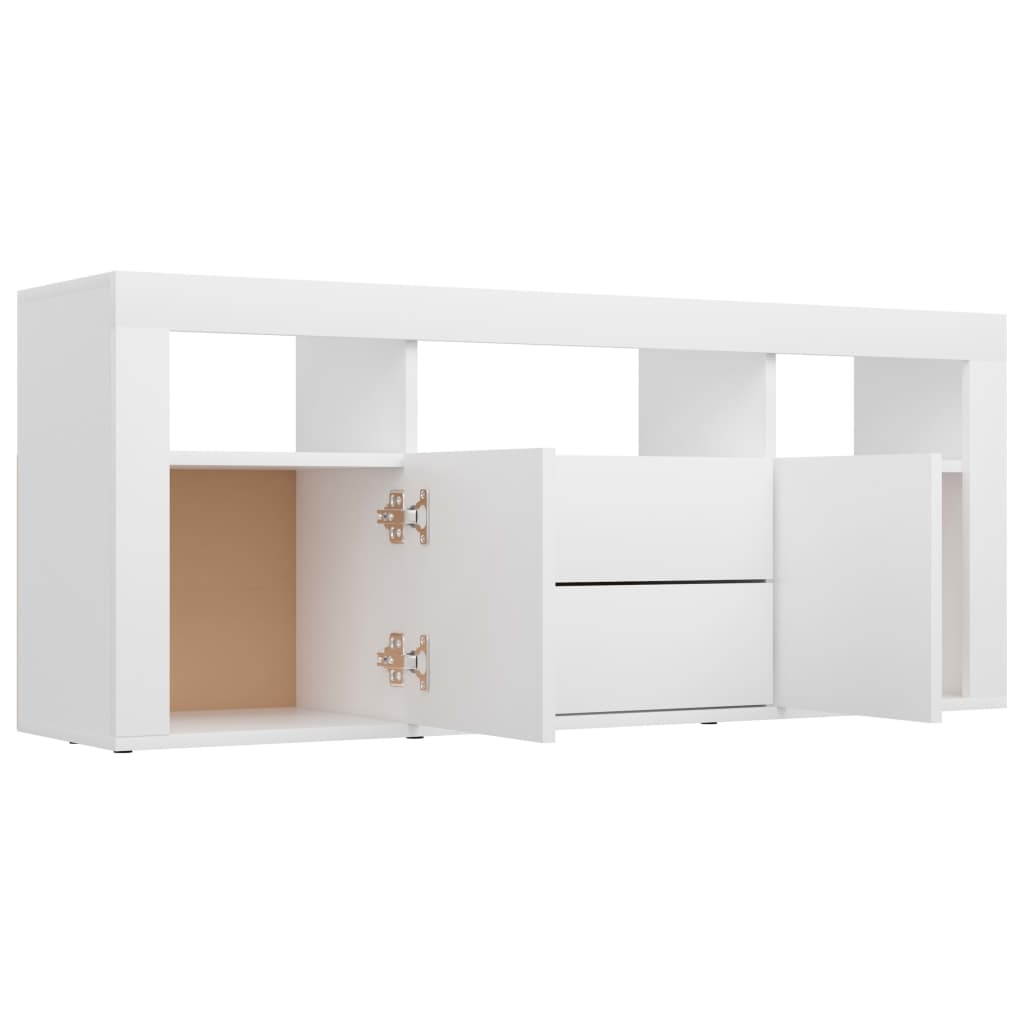 vidaXL TV Cabinet White Chipboard TV Stand Console Table Storage Furniture