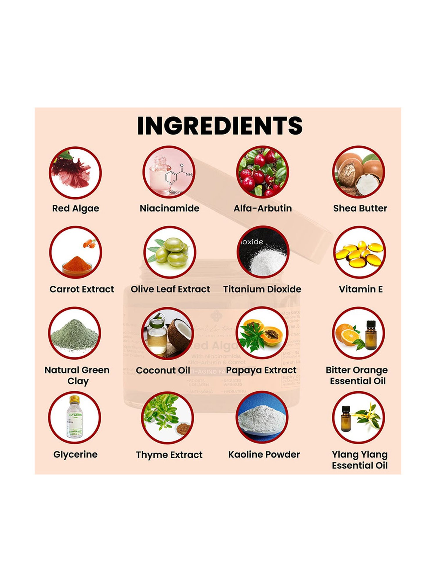 Teal & Terra Red Algae Anti Aging Face Mask