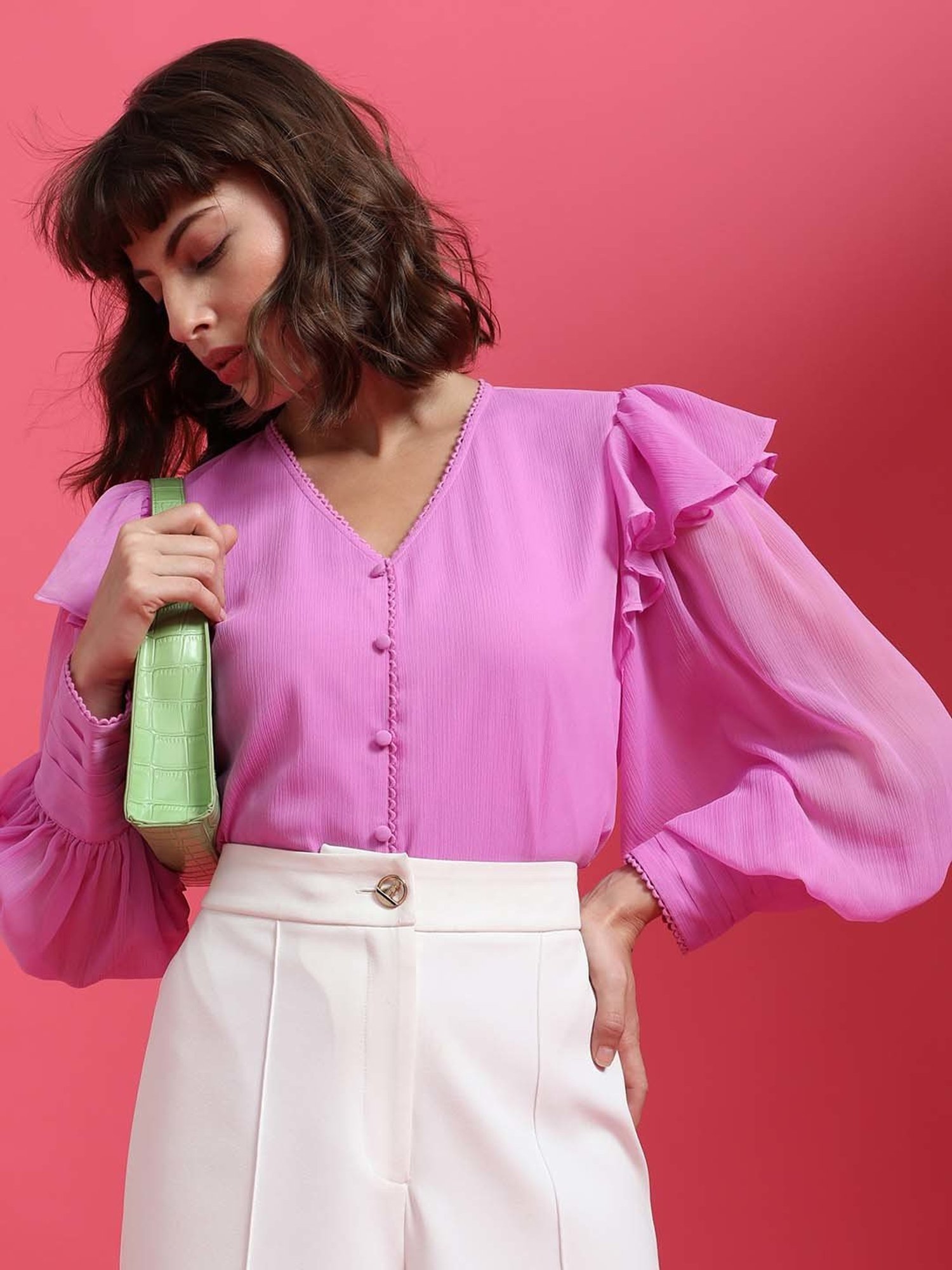 Vero Moda Pink Regular Fit Top