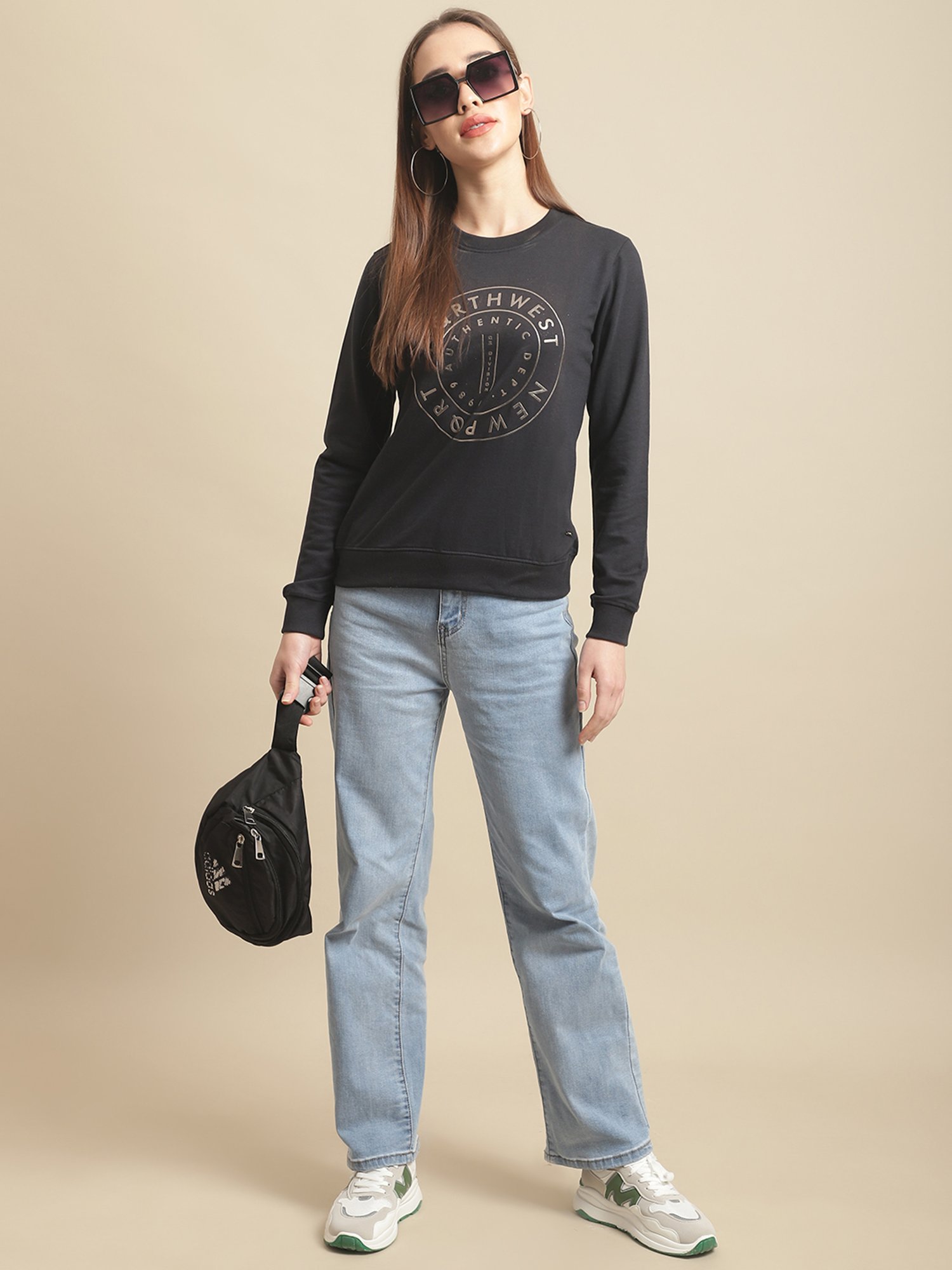 Crozo By Cantabil Dark Navy Printed Pullover