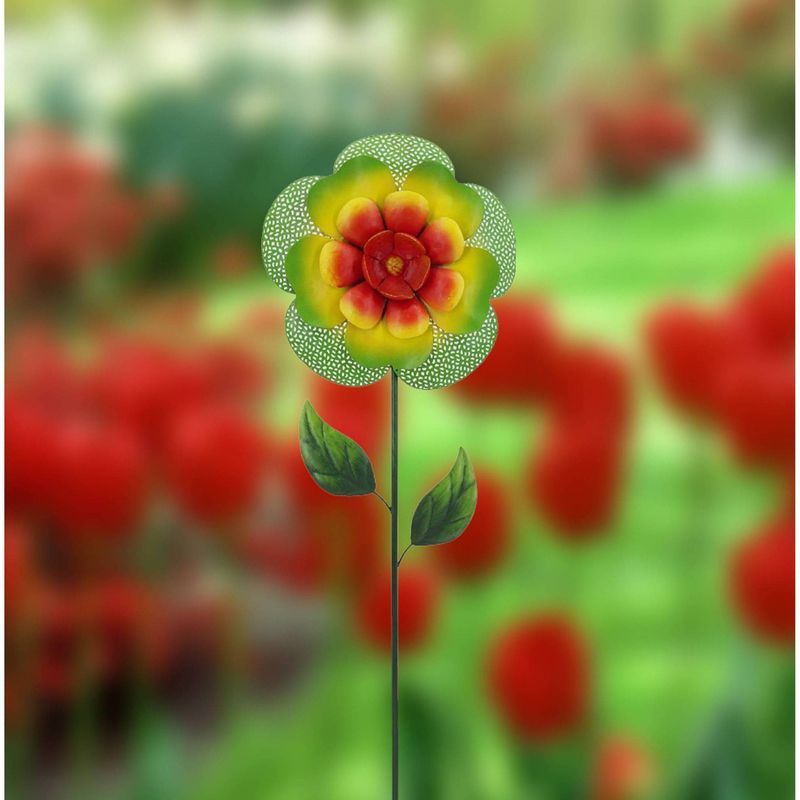 36" H Metal Garden Stake - Orange - Creative Motion