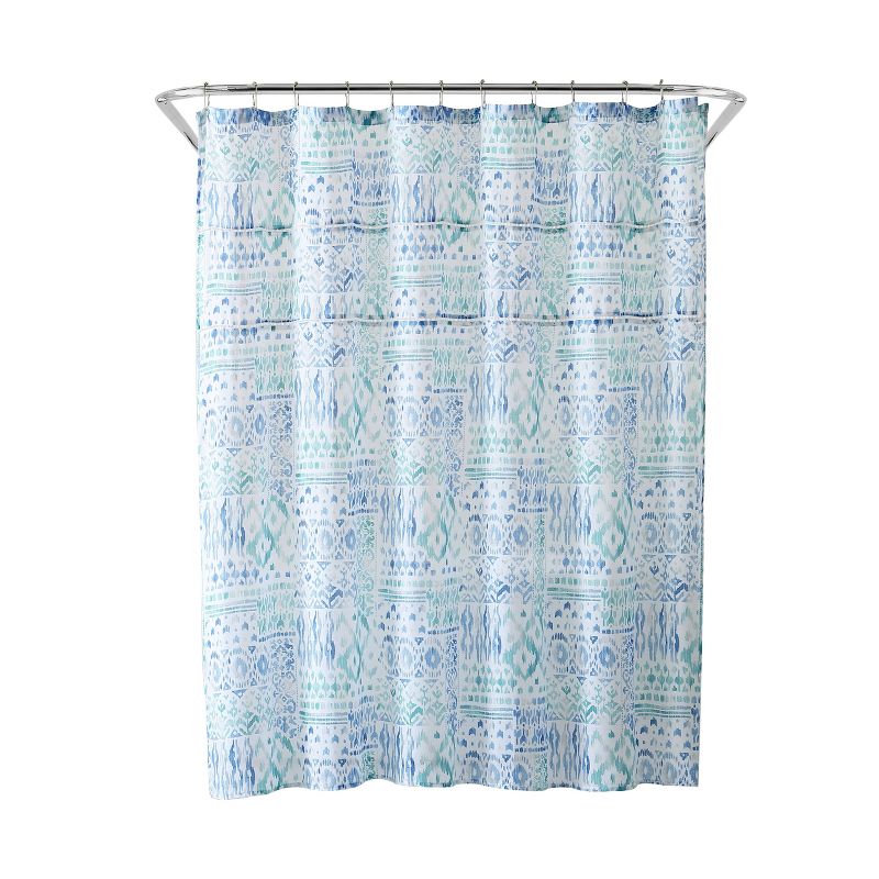 Yasmin Shower Curtain Blue - Peach & Oak
