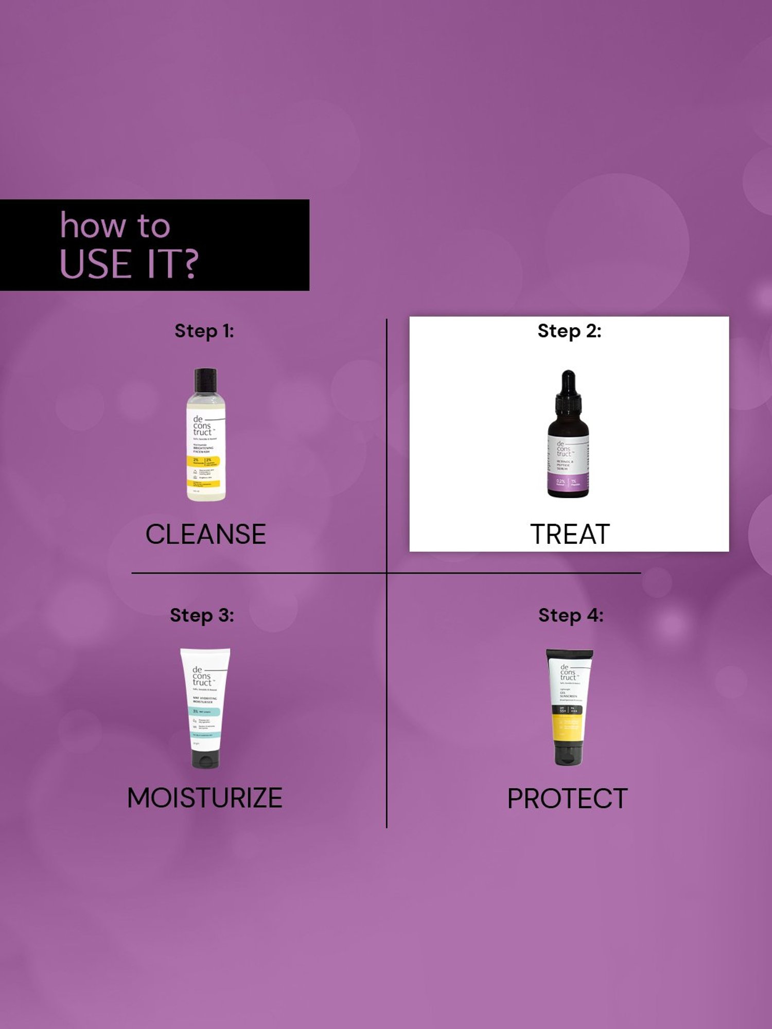 Deconstruct Retinol & Peptides Serum with 0.2% Retinol & 1% Peptides - 30 ml