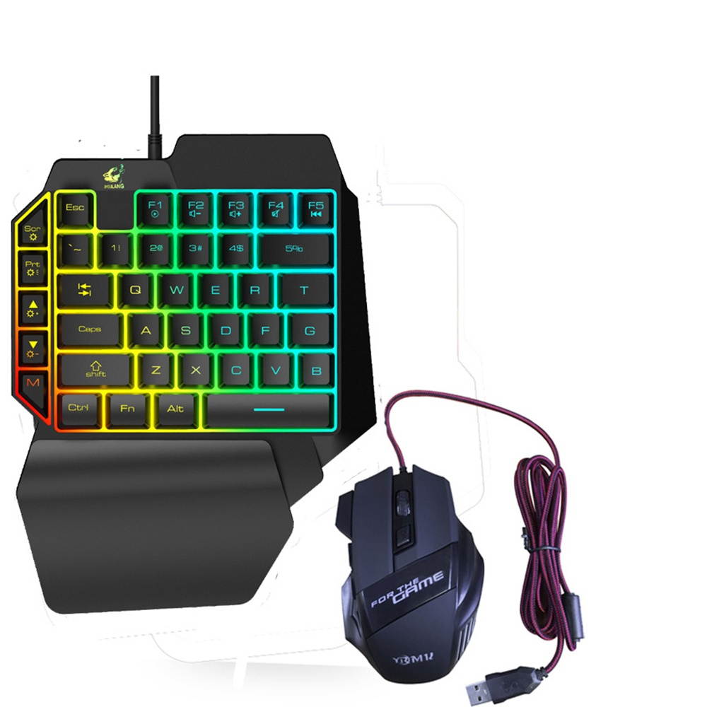 Freewolf 39-key Mechanical Feel One-handed Waterproof Backlit Mobile Game Keyboard K15 Keyboard