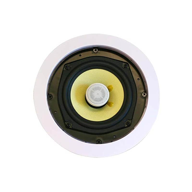 2 Way inCeiling Speakers 8 Inches Pair with Concentric MidHighs Aramid Fiber Cone Driver Titanium Silk Dome Tweeters Caliber Series Model 104104