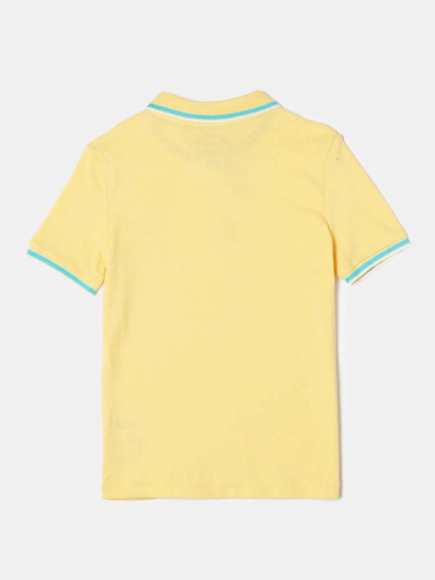 Jockey Kids Yellow Cotton Printed Polo T-Shirt